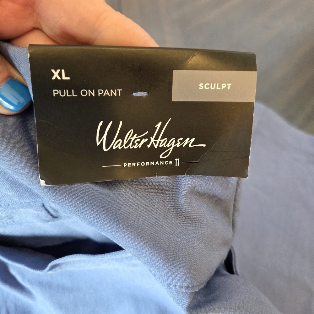 Walter Hagen Women's XL P11 Sculpt Pull-On Pants Mid Blue Golf Tennis Sports New - Picture 13 of 16